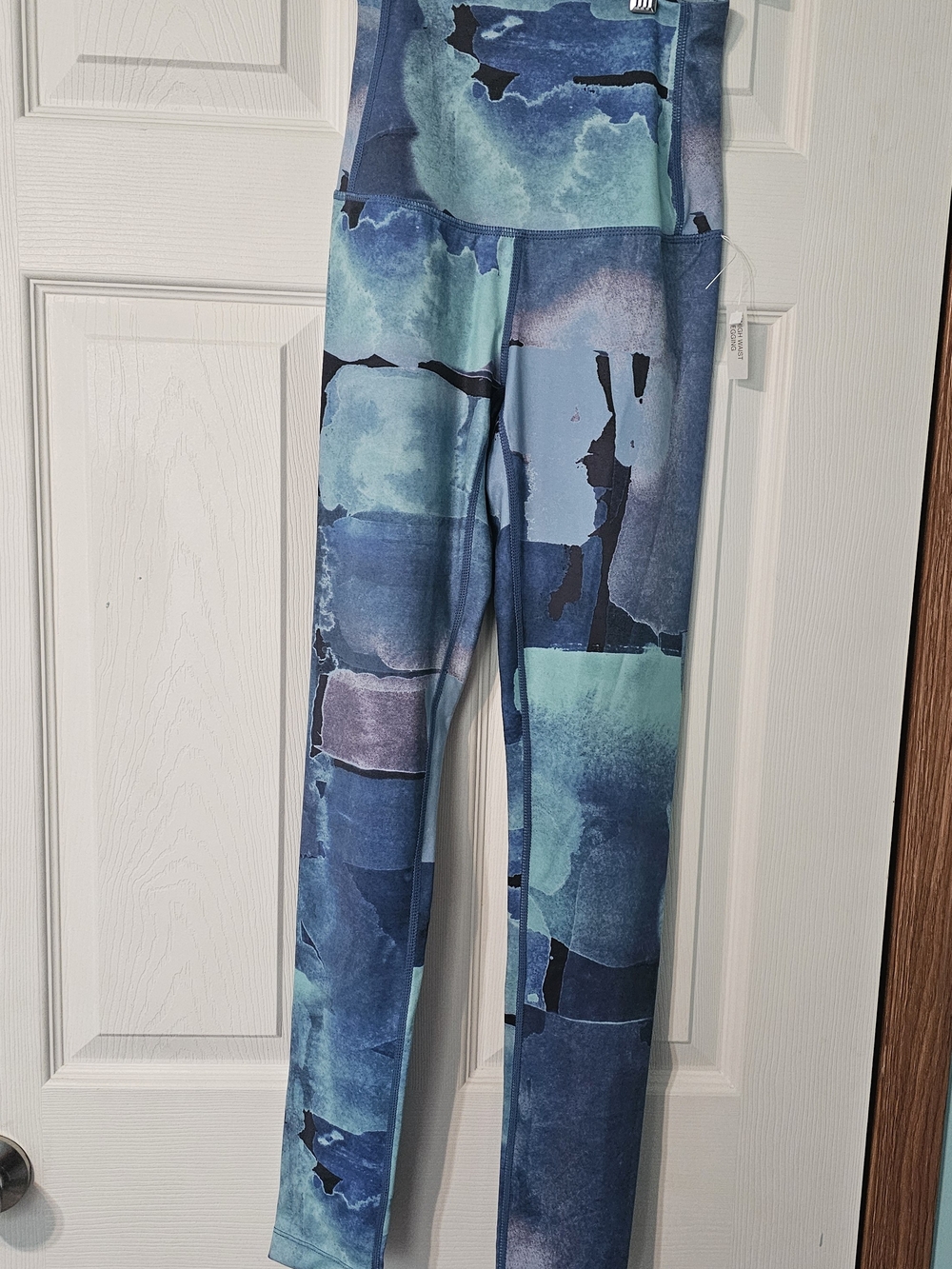 zella Abstract Printed Leggings Blue & Purple XS Like New
